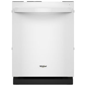 Whirlpool 24" 44dB Front-Control Stainless Steel Tub Dishwasher with Third Rack ENERGY STAR (WDT550SAPW) - White