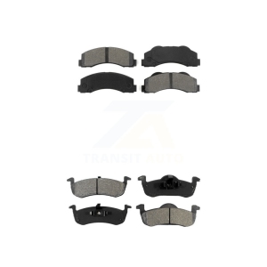 Front Rear Semi-Metallic Brake Pads Kit For 2010-2017 Ford Expedition Lincoln Navigator KSM-100161