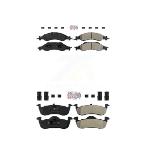 Front Rear Semi-Metallic Disc Brake Pads Kit For Ford Expedition Lincoln Navigator KNF-100907