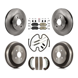 Front Rear Brake Rotor Ceramic Pad Drum Kit (7Pc) For Pontiac Chevrolet Cobalt Saturn Ion K8A-100123