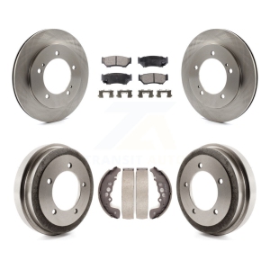 Front Rear Brake Rotor Ceramic Pad Drum Kit For 2000-2004 Chevrolet Tracker Suzuki Vitara K8T-103514