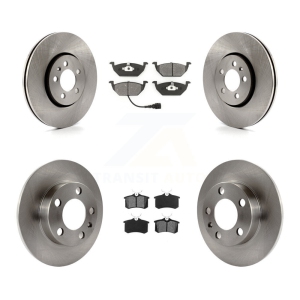 Front Rear Disc Brake Rotors And Semi-Metallic Pad Kit For 2000-2001 Volkswagen Golf 2.0L K8S-101126