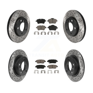 Front Rear Drill Slot Brake Rotor Ceramic Pad Kit For Mini Cooper Countryman Paceman Base KDC-100372