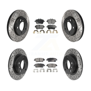 Front Rear Drill Slot Brake Rotor Ceramic Pad Kit For Mini Cooper Countryman Paceman Base KDT-100885