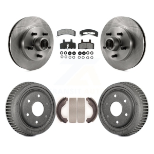 Front Rear Disc Brake Rotor Hub Assembly Semi-Metallic Pad And Drum Kit For GMC Yukon RWD K8S-103493