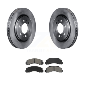 Front Disc Brake Rotors Semi-Metallic Pad Kit For Ford F-150 Expedition Lincoln Navigator K8S-100155
