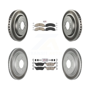Front Rear Ceramic Pad Coated Brake Rotor Kit For Ford F-150 Expedition Lincoln Navigator KGA-101401