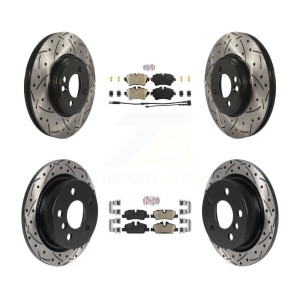 Front Rear Ceramic Pad & Drilled Slot Disc Brake Rotor Kit For 2015 Mini Cooper 2.0L/1.5L KDA-102726