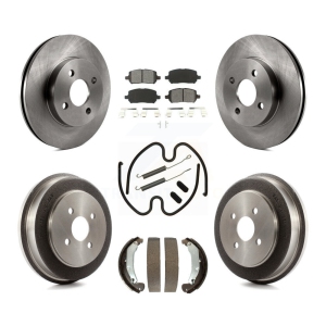 Front Rear Brake Rotors Semi-Metallic Pad Drum Kit (7Pc) For Pontiac Chevrolet Cobalt Ion K8S-102298