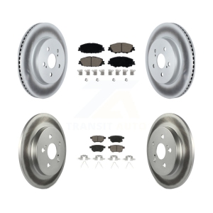 Front Rear Coat Disc Brake Rotor Ceramic Pad Kit For 2020-2022 Toyota Corolla Prius Prime KGC-102282