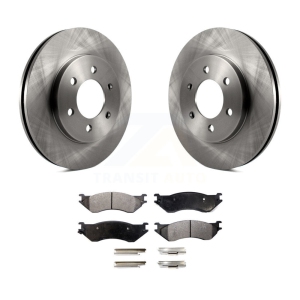 Front Disc Brake Rotor And Semi-Metallic Pad Kit For 2002 Lincoln Navigator From 03 19 02 K8F-103745