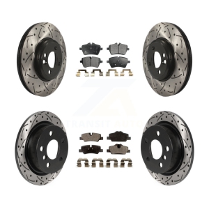 Front Rear Drilled Slot Disc Brake Rotor & Ceramic Pad Kit For 2015 Mini Cooper 2.0L/1.5L KDT-100850