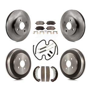 Front Rear Brake Rotor Ceramic Pad Drum Kit (7Pc) For Pontiac Chevrolet Cobalt Saturn Ion K8T-102742