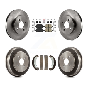 Front Rear Brake Rotors Ceramic Pad & Drum Kit For Pontiac Chevrolet Cobalt Saturn Ion G5 K8A-105036