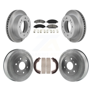 Front Rear Coat Disc Brake Rotors Semi-Metallic Pad Drum Kit For Chevrolet Silverado 1500 KGS-102184