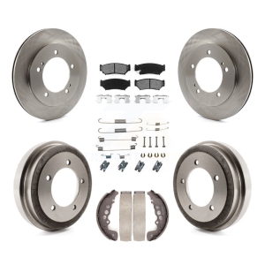 Front Rear Disc Brake Rotor Semi-Metallic Pad Drum Kit (7Pc) For Chevrolet Tracker Suzuki K8S-102005