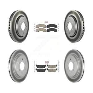 Front Rear Ceramic Pad Coated Brake Rotor Kit For Ford F-150 Expedition Lincoln Navigator KGA-101403