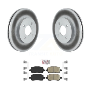 Front Coat Brake Rotor Ceramic Pad Kit For Chevrolet Cobalt Pontiac G5 Saturn Ion Pursuit KGA-100330