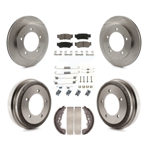 Front Rear Brake Rotor Ceramic Pad And Drum Kit (7Pc) For Chevrolet Tracker Suzuki Vitara K8C-102350