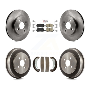 Front Rear Brake Rotors Ceramic Pad & Drum Kit For Pontiac Chevrolet Cobalt Saturn Ion G5 K8A-105035