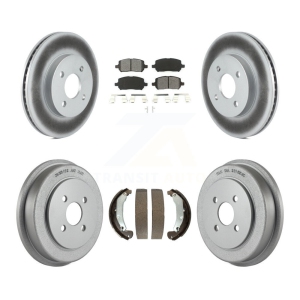Front Rear Coated Brake Rotor Semi-Metallic Pad Drum Kit For Pontiac Chevrolet Cobalt Ion KGS-102228