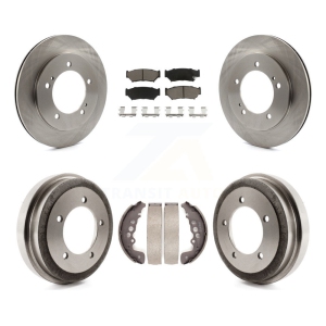 Front Rear Brake Rotor Ceramic Pad Drum Kit For 2000-2004 Chevrolet Tracker Suzuki Vitara K8C-102405