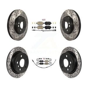 Front Rear Ceramic Pad & Drilled Slot Disc Brake Rotor Kit For 2015 Mini Cooper 2.0L/1.5L KDA-102727