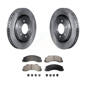 Front Disc Brake Rotors Semi-Metallic Pad Kit For Ford F-150 Expedition Lincoln Navigator K8F-100152