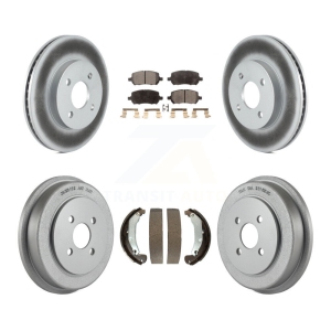 Front Rear Coat Brake Rotors Ceramic Pad Drum Kit For Pontiac Chevrolet Cobalt Saturn Ion KGT-102512