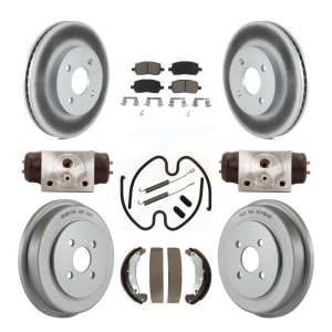 Front Rear Coat Brake Rotors Ceramic Pad Drum Kit (9Pc) For 03 Saturn Ion To VIN 3Z100143 KGC-102084