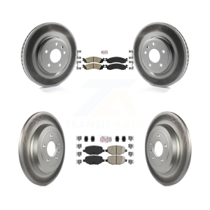 Front Rear Ceramic Pads And Coated Disc Brake Rotors Kit For 2010-2012 Ford Taurus SHO KGA-102030