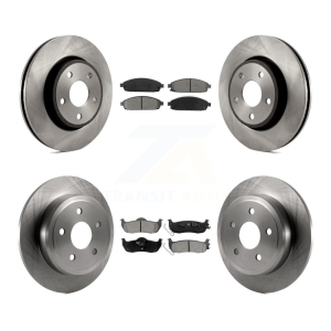 Front Rear Disc Brake Rotors And Semi-Metallic Pads Kit For Jeep Grand Cherokee Commander K8S-100990