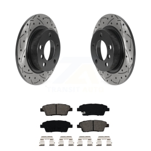 Rear Drill Slot Disc Brake Rotor Semi-Metallic Pad Kit For Mini Cooper Countryman Paceman KDS-100817