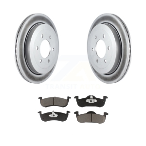 Rear Coated Brake Rotor & Ceramic Pad Kit For 2007-2017 Ford Expedition Lincoln Navigator KGC-101716