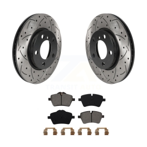 Front Drilled Slot Brake Rotor & Semi-Metallic Pad Kit For Mini Cooper Countryman Paceman KDS-100699