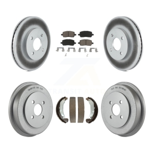 Front Rear Coat Brake Rotors Ceramic Pad Drum Kit For Pontiac Chevrolet Cobalt Saturn Ion KGC-101959