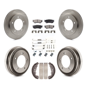Front Rear Disc Brake Rotor Semi-Metallic Pad Drum Kit (7Pc) For Chevrolet Tracker Suzuki K8F-102001