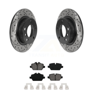 Rear Drill Slot Disc Brake Rotor Semi-Metallic Pad Kit For Mini Cooper Countryman Paceman KDS-100818