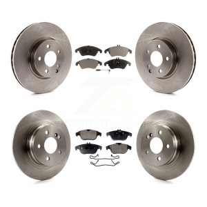 Front Rear Disc Brake Rotors And Semi-Metallic Pads Kit For Mercedes-Benz C300 K8F-103694