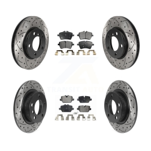 Front Rear Drill Slot Disc Brake Rotor Ceramic Pad Kit For Mini Cooper Countryman Paceman KDT-100886