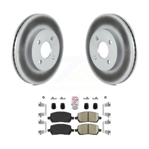 Front Coat Brake Rotor Ceramic Pad Kit For Chevrolet Cobalt Pontiac G5 Saturn Ion Pursuit KGA-100331