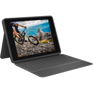 Logitech Rugged Folio Protective Keyboard Case for 10.2" iPad 7/8/9th Gen (Graphite)