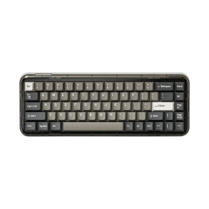 Mojo68 Retro Hotswap - Gateron Pro White - Wireless & Wired - South-Facing RGB - 65% - Connects UP to 8 devices.