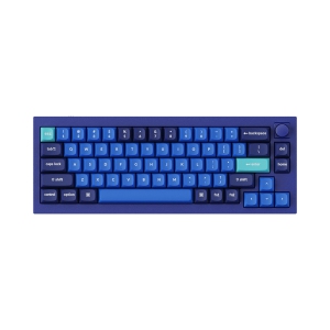 Keychron Q2 RGB Hotswap Mechanical Gaming Keyboard – 65% Layout, Gateron Pro Blue Switches with Knob – Compatible with Windows & macOS, Blue (Q2-O2)
