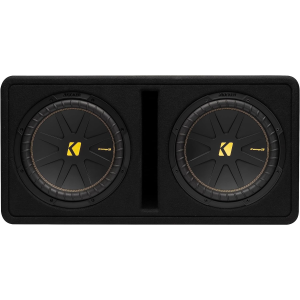 Kicker 50DCWC122 Dual CompC 12-inch (30cm) Subs in Vented Enclosure, 2-Ohm, RoHS Compliant