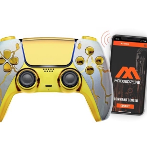 Gold Thunder Smart Anti Recoil Rapid Fire Controller Compatible with PS5 Custom Modded Controller All Shooter Games & More