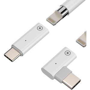 Apple Pencil 1st Generation Adapter(2 Pack) Lightning Female to USB C Male Charging Accessories Ipencil Pen Charger Adapter Type C Dongle Connector Thunderbolt 4 Converter