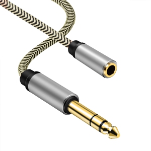 6.35 Male to Female 3.5 Headphones Adapter 10Ft,TRS 1/4 to 3.5mm Stereo Cord 6.35mm 1/4 Male to 3.5mm 1/8 Female for Amplifiers, Guitar Amp,Home Theater Devices, or Mixing Console