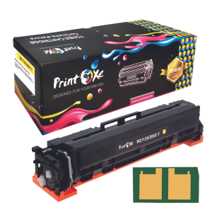 With New Chip W2112X / 206X Yellow Compatible with HP High Yield Toner of 206A W2112A for HP M255dw M255nw M255dn and MFP M282nw M2M255dn and MFP M282nw M283cdw M283fdn M283fdw