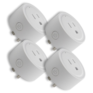 BAZZ Smart Home 4 Pack Wi-Fi Plug, PLGWFW1X4